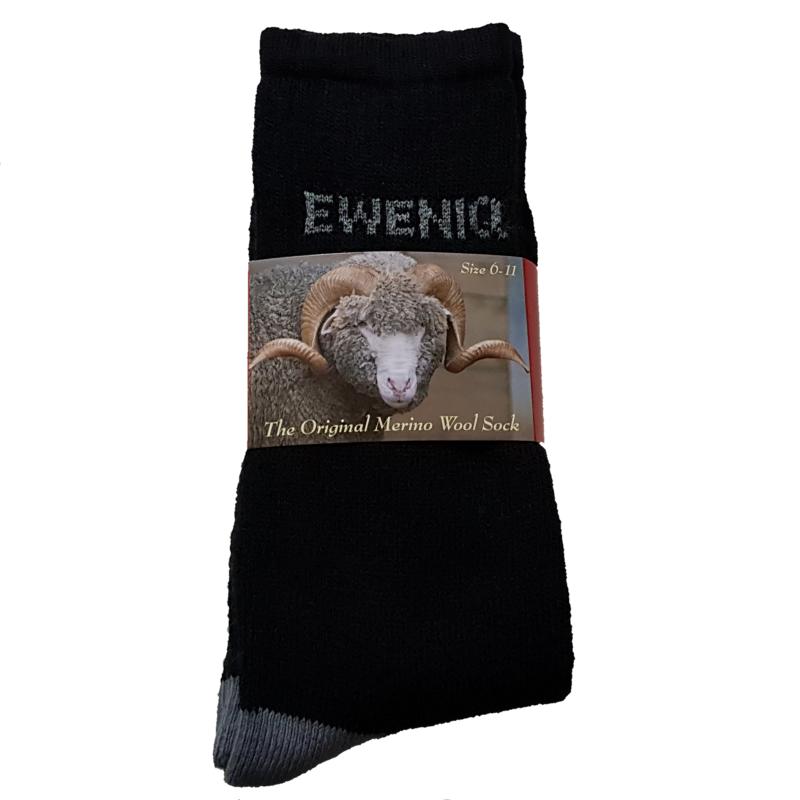 Black Eweniq Merino Socks