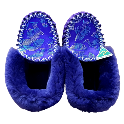 Afropavo Sheepskin Moccasin Slippers top