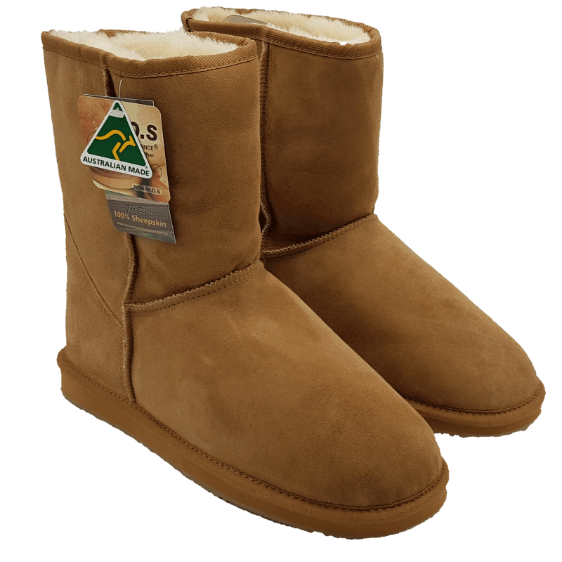 Classic Short Ugg Boots Chestnut side - Made With Genuine Australian Sheepskin