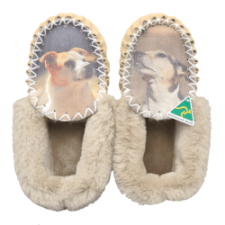 Personalised Sheepskin Moccasin Slippers top