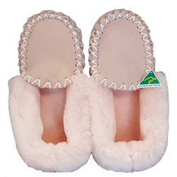Pink Moccasin Slippers top
